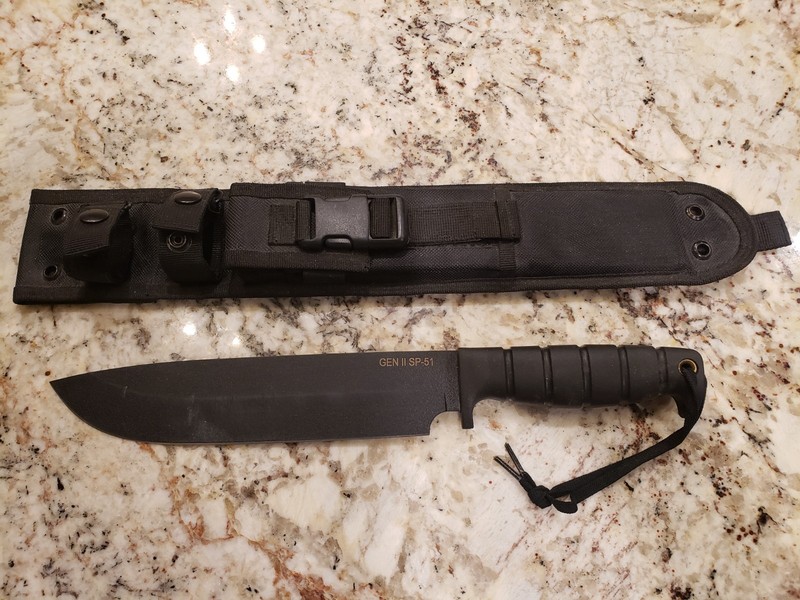 Ontario Knife Company OKC SP51 Gen II Carbon Steel Drop Point Knife with Sheath