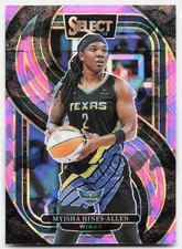 2025 Panini Select WNBA #154 Myisha Hines-Allen Pink Ice Prizms Dallas Wings