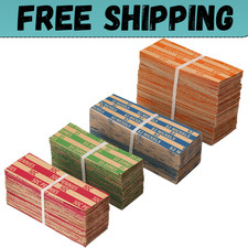 Coin Wrappers Assorted 500 Flat Stripped Roll for 500