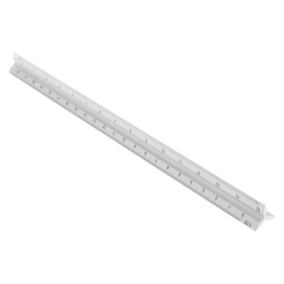 30cm Aluminium Metal for Triangle Scale Architect Engineer Technical Ruler 12''
