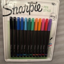 Felt Tip Pens, Fine Point Pens 0.4mm , Felt Tip Markers, Assorted Colors, 12 ct