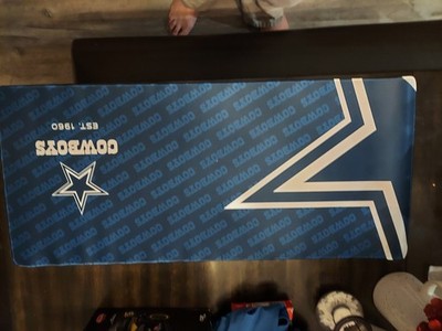 Dallas Cowboys Blue & White Patterned Desk Pad Mouse Pad Mat Star Logo EST. 1960