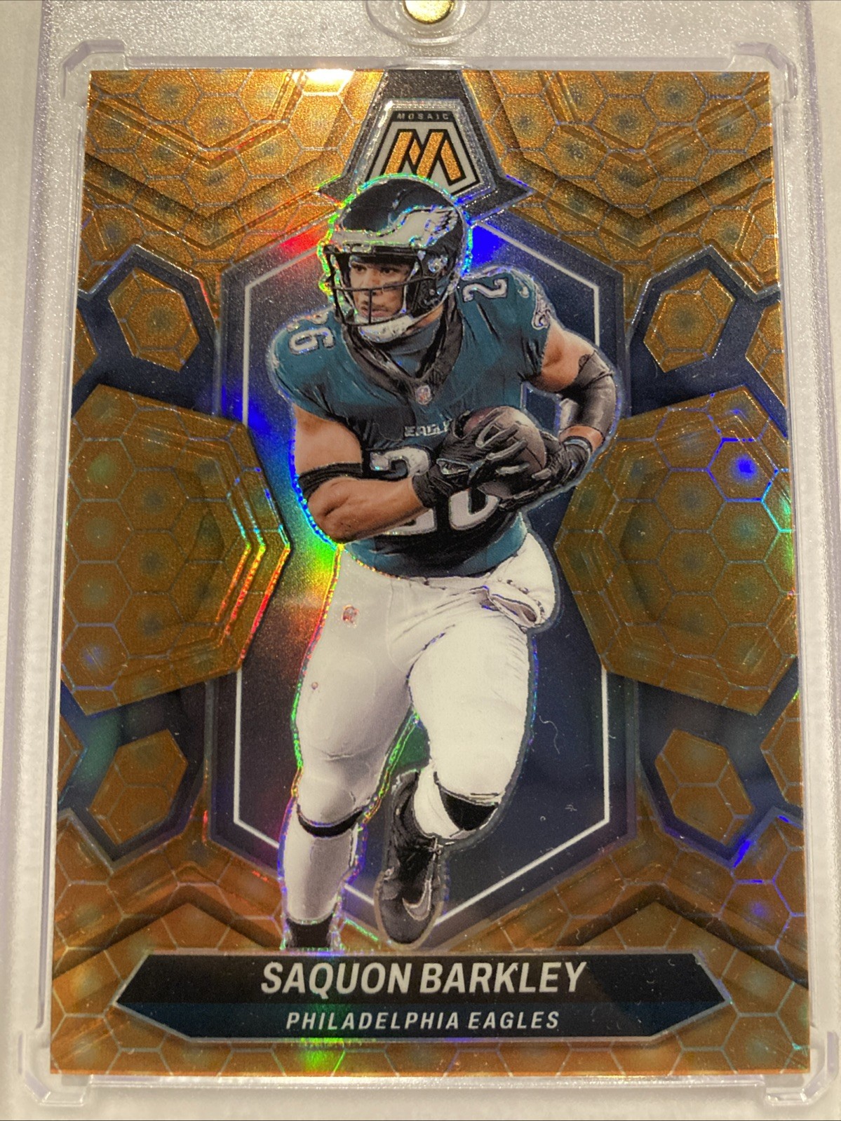 2024 Panini Mosaic Saquon Barkley #177 Honeycomb Prizm Case Hit Eagles SSP NFL