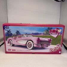 Mega Barbie The Movie 56 Corvette Stingray Building Hry24 New Damaged Box B