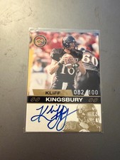 Kliff Kingsbury rookie 2003 Presspass #'d 082/100 football card autographed. rookie card picture