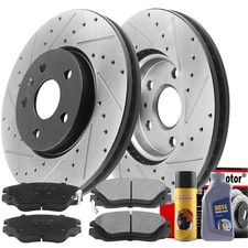 Front Disc Brake Rotors Pads And Brake Fluid For Chevrolet Malibu Equinox Impala