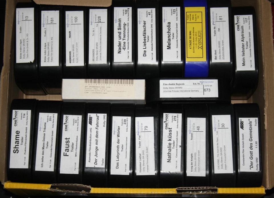 35mm-Filmtrailer Konvolut Kinowerbung diverse Arthouse-Filme 2008–2012 Lot #CP06