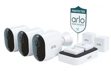 Arlo Pro 5S 2K 3 Camera Indoor/Outdoor Wire Free Spotlight Security Bundle