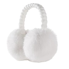 Muffs for Winter Women - Faux Fur Earmuffs, Soft Warm Stylish Ear Muffs White