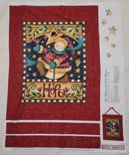 Daisy Kingdom Christmas Snowman Joy Peace Love Fabric Door Banner 35" X  44.5"