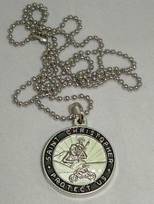 St Christopher Rides Harley Bikers Saint Meda...