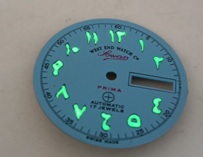 West End Watch Co Sowan Prima Blue Dial Automatic Watch Parts
