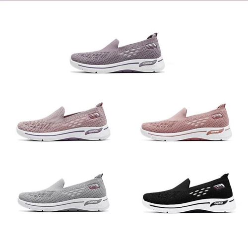Damen Atmungsaktive Sport Sneakers Slip-On-Wanderschuhe Leichte Schuhe Outdoor - Bild 1 von 11