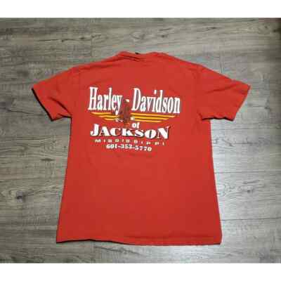 Vintage 90s 1992 Single Stitched Harley Davidson Hog Hawg T Shirt