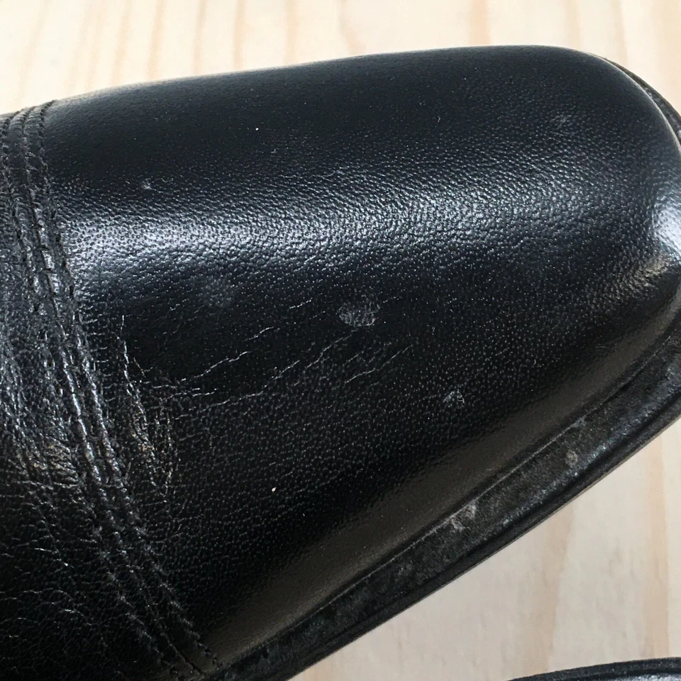 Zapatos Hush Puppies para Hombres 7 Tyler HPO2 Flex Puntera Sin Cordones Mocasín Cuero Negro Foto 4 de 4