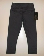 ACTIVE LIFE Heather Charcoal Gray Active Capris S Small NWT Womens 
