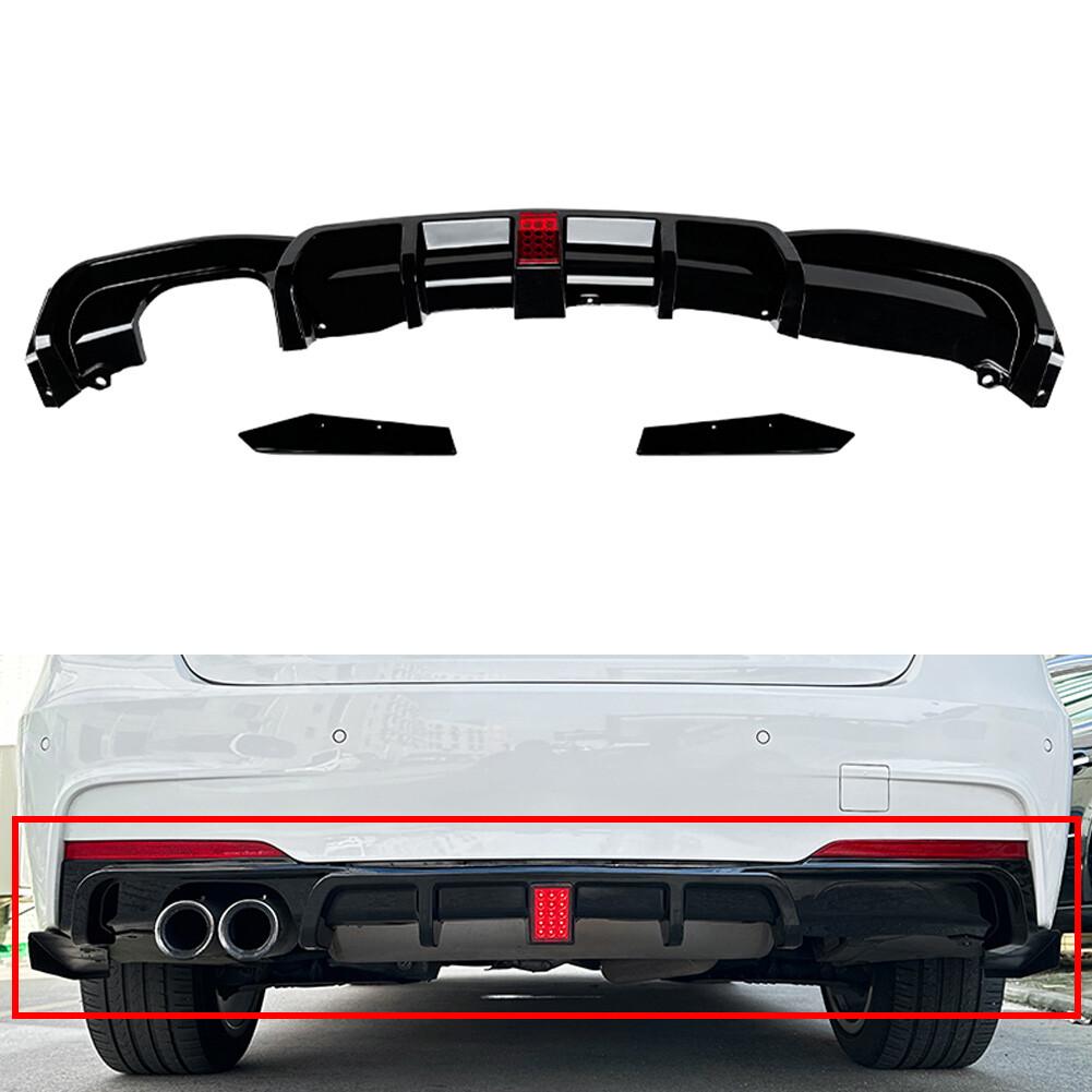 US Rear Bumper Protector Black Lip For BMW 3 Series F30 F31 F35 M Sport 2012-19