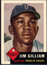 1991 Topps Archives 1953 #258 JIM GILLIAM Brooklyn Dodgers