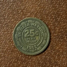 Rare Vintage Pizza Time Theatre 1982 "In Pizza We Trust" Game Token