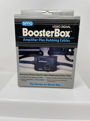 Sima Video Signal Booster Box Amplifier Plus Dubbing Cables | eBay Sima Video Signal Booster Box Amplifier Plus Dubbing Cables | eBay