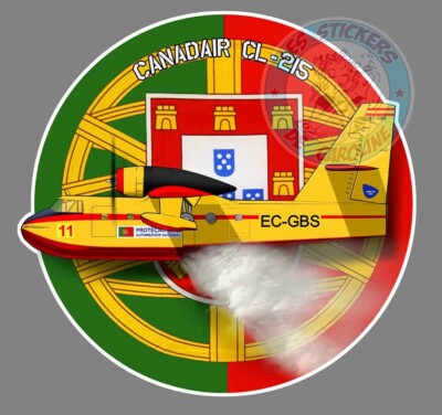 CANADAIR CL 415 PORTUGAL PORTUGAL PORTUGAIS WATER BOMBER AIRCRAFT FLAG PE114 STICKER