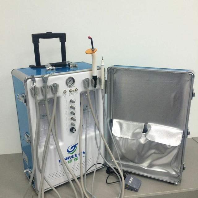 圖片 11 - Greeloy GU-P206S Dental Portable Unit Air Compressor+Curing Light+Scaler 2/4H CE