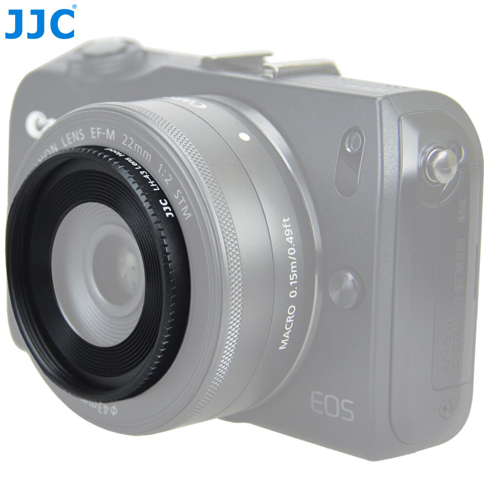 JJC Lens Hood For CANON EOS M EF-M 22mm f/2 STM Lens As EW-43 Fits Filter  Or Cap