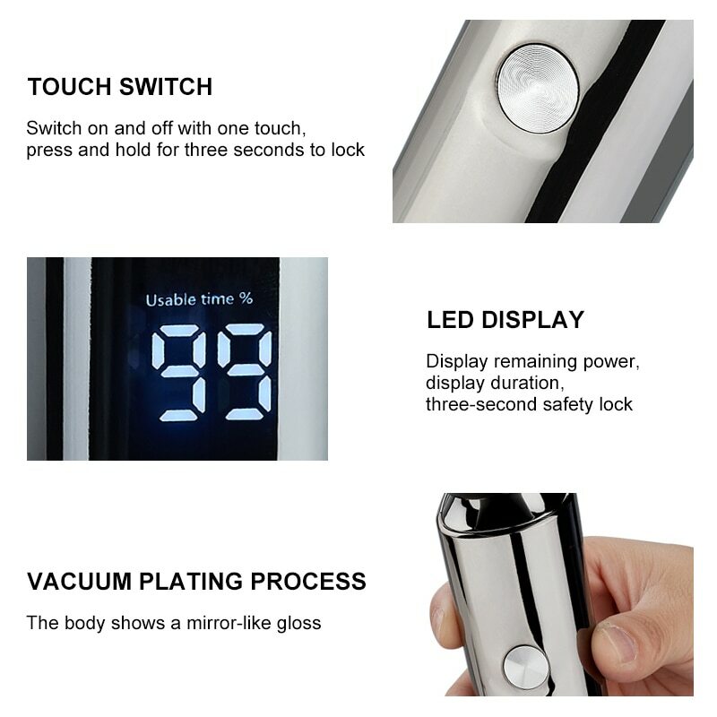 Rasoir électrique sans fil utilisation 4D à têtes rotatives et charge USB - 3