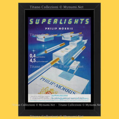 80er Jahre * Original Werbung ''Philip Morris , Superlights, 0,4 mg Nikotin