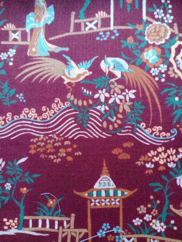 Remnant piece of PEONY PAVILLION Liberty Tana Lawn cotton approx 44 x 30 cm - Picture 4 of 4