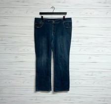 Faded glory jeans womens size 18 bootcut regular fit high rise blue dark wash