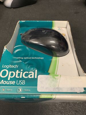 Logitech 931369-0403 USB Wired Optical Computer Mouse BrandNew Free Shipping W12