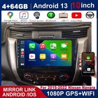 10" Wireless CarPlay Android Auto Head Unit BT For Nissan Navara NP300 RX ST 15+