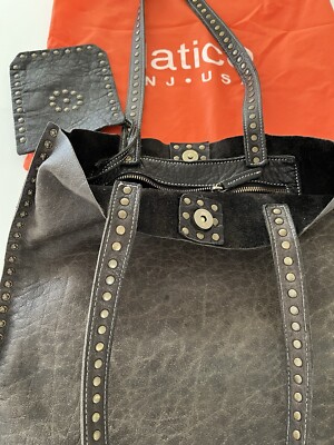 LATICO* Dual Strap Handled Leather Tote/Handbag Studded