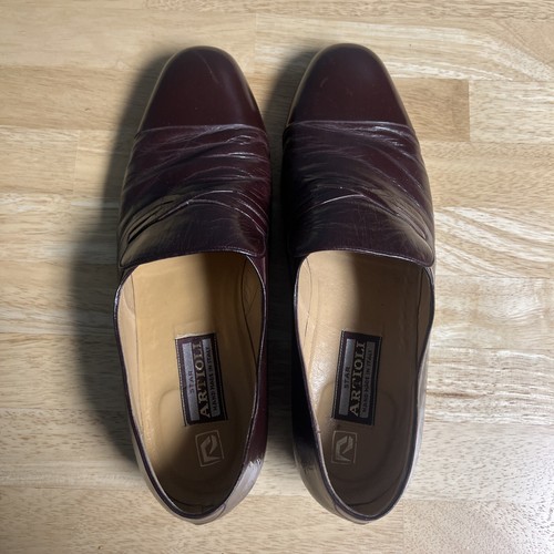 Cote d' Azur Star Artioli Italian Leather Loafers Burgundy Men’s 9 1/2 - Picture 10 of 14