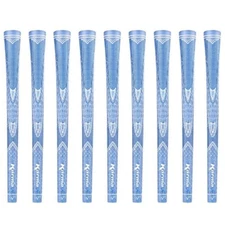 Karma Velour Golf Grips Rubber BLUE SPARKLE - UNDERSIZE - Baby BLUE x 9 Grips