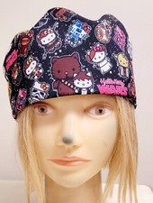 HELLO KITTY STARWARS BLACK MEDICAL NURSE SCRUB CAP 2 SIZE SELECTION 
