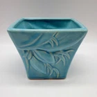 VINTAGE MCCOY USA BLUE LILY BUD 4 INCH VASE/PLANTER