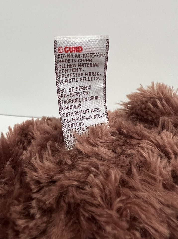 GUND PHILBIN Chocolate Brown Bear Large Stuffed Animal 13" Plush Toy