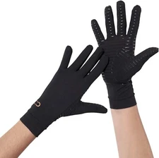 Copper Compression Full Finger Arthritis Gloves - Palm Grips - Touch Screen F...