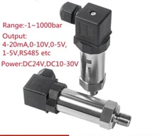 0.1bar Pressure Transmitter Stainless Steel Sensor G1/4 12V-36V 0-600bar 500kPa