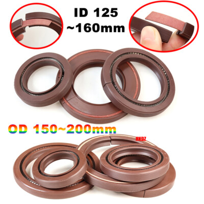 Open Oil Seal Ring Skeleton Rotary Shaft Split Seals NBR/FKM Rubber ID 125~160mm