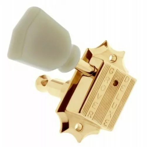 Grover Vintage Deluxe Tuners, Gold, Keystone Plastic Buttons, Regular Posts,135G