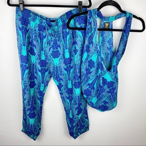 O’Nell Anna Sui Two Piece Set Pants and Crop Top Size S/M EUC