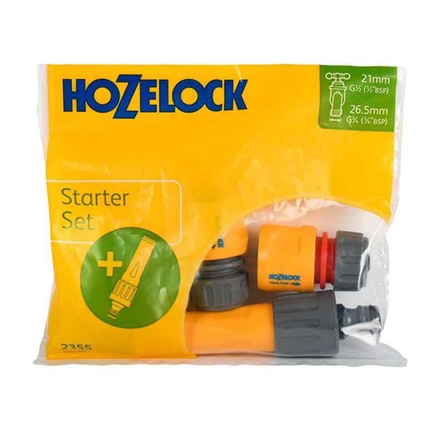 Hozelock Hose pipe Fittings Attachments Push Fit Heavy Duty Nozzle Kit