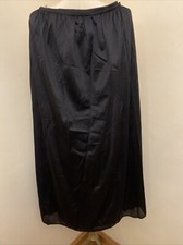 2 Vintage Velrose Half Slip Black Made In Mexico Size 5X
