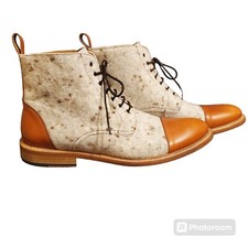 Taft "The Jack" Men's Cap Toe Boots in Flecked Wool Size 45 11.5 Men's USA