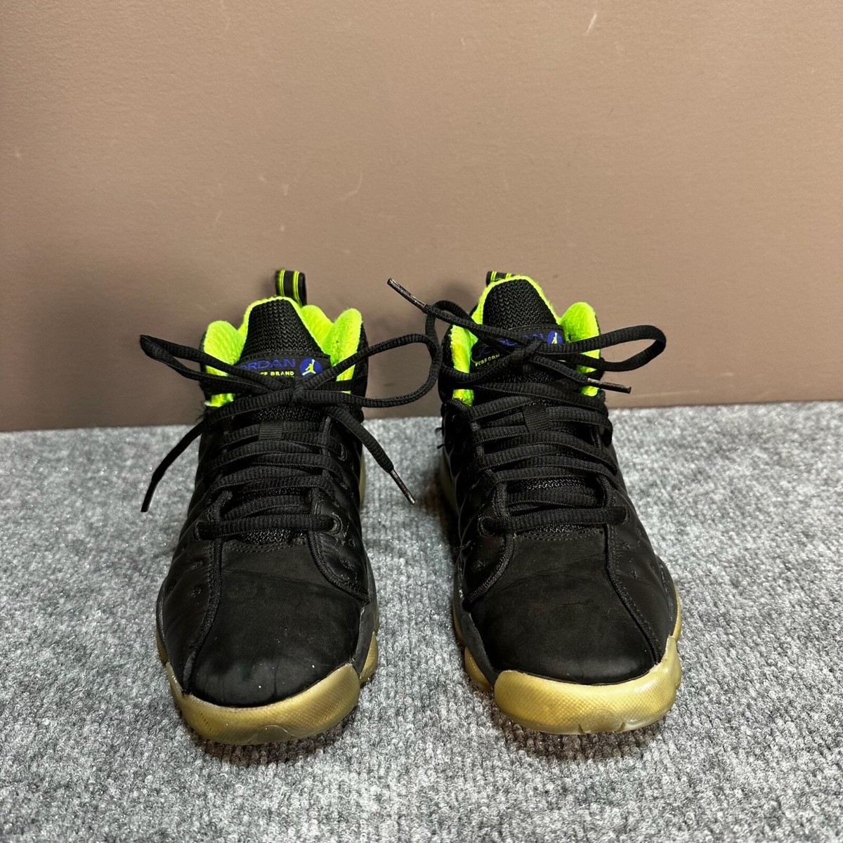 Jordan Shoes Boys 4 Y Black Electric Green Lace Up Jumpman