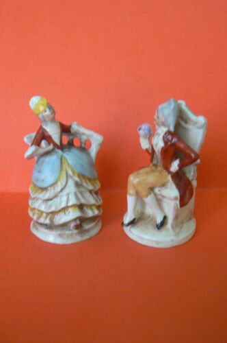 FIGURINES EN PORCELAINE : BEL ENSEMBLE DE 2 FIGURINES DE LA PERIODE LOUIS XIV - Bild 5 von 9