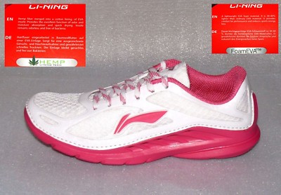 Lining C324 Hanf Tech Foam EVA Super Lite Damen Schuhe Sneaker Rosa Weiß 37 2/3